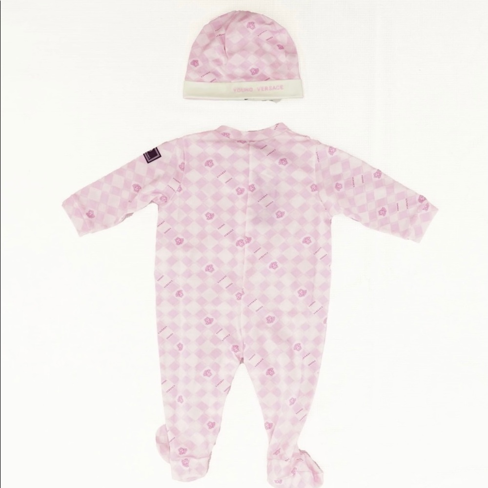 Versace Ivory Romper and Hat Set